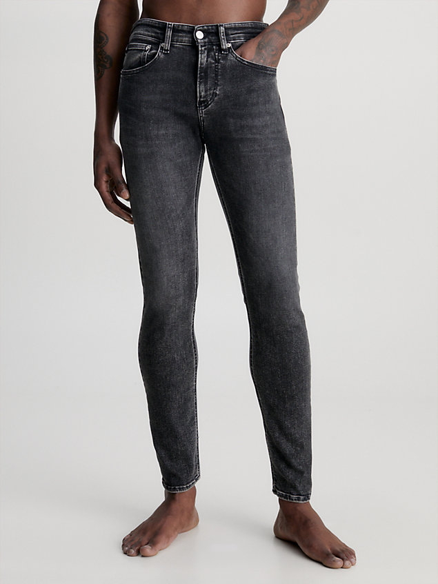 black skinny fit jeans für herren - calvin klein jeans