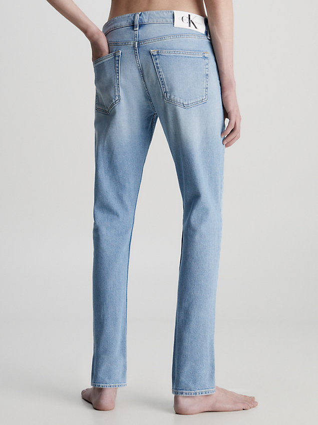 jeans affusolati vestibilità slim blue da uomo calvin klein jeans
