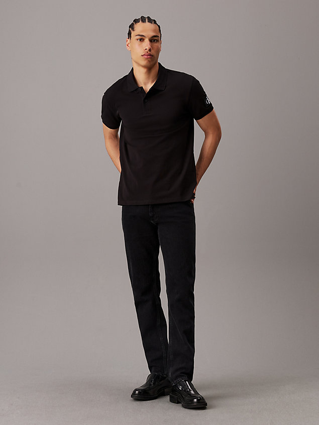 polo avec insigne black pour hommes calvin klein jeans