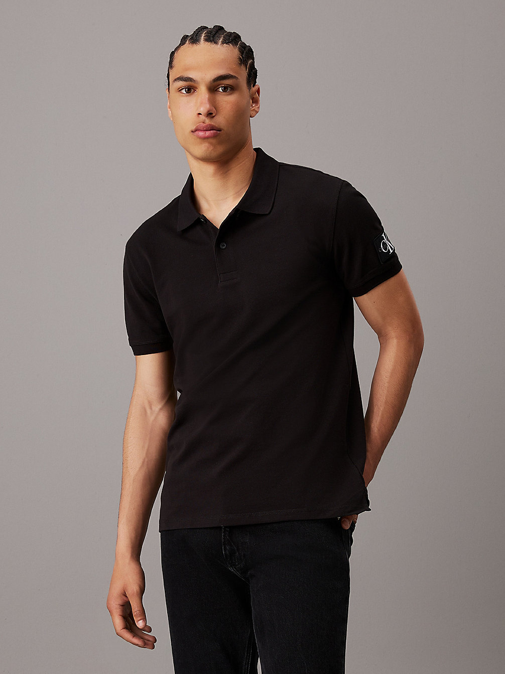 CK BLACK > Koszulka Polo Z Naszywką > undefined Mężczyźni - Calvin Klein
