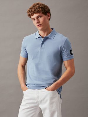 blue badge polo shirt for men calvin klein jeans