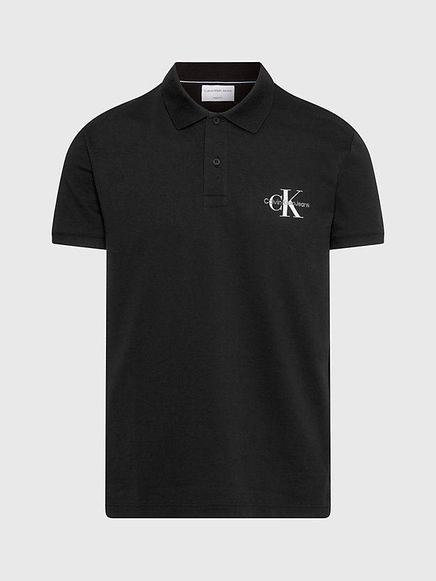 ck black monogram polo shirt for men calvin klein jeans