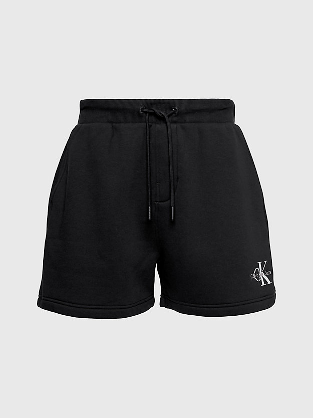 ck black monogramm-jogging-shorts für herren - calvin klein jeans