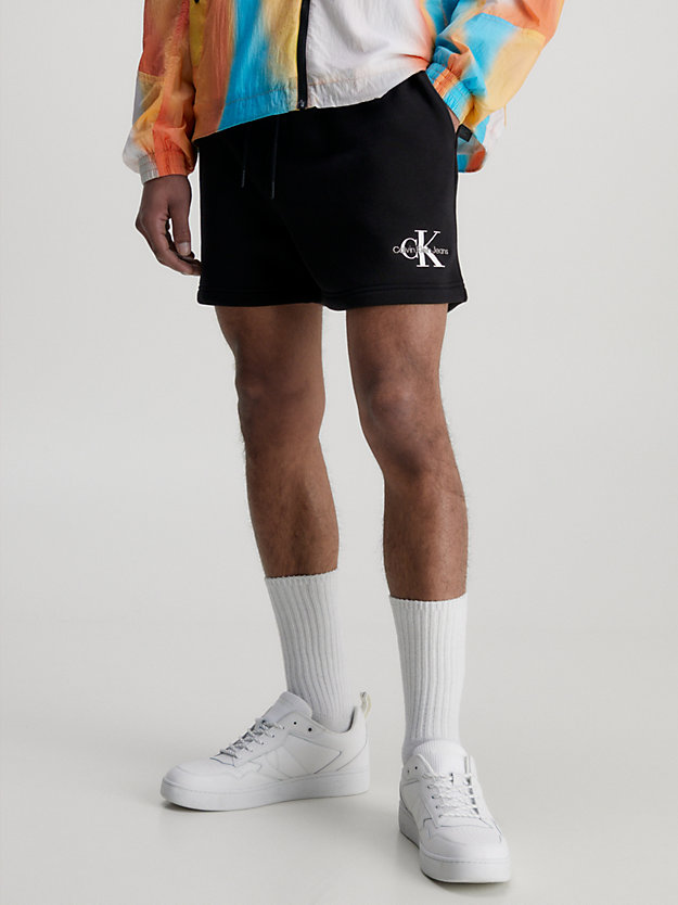 CK BLACK Monogram Jogger Shorts for men CALVIN KLEIN JEANS