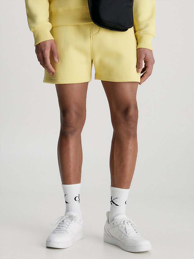 YELLOW SAND Monogram Jogger Shorts for men CALVIN KLEIN JEANS