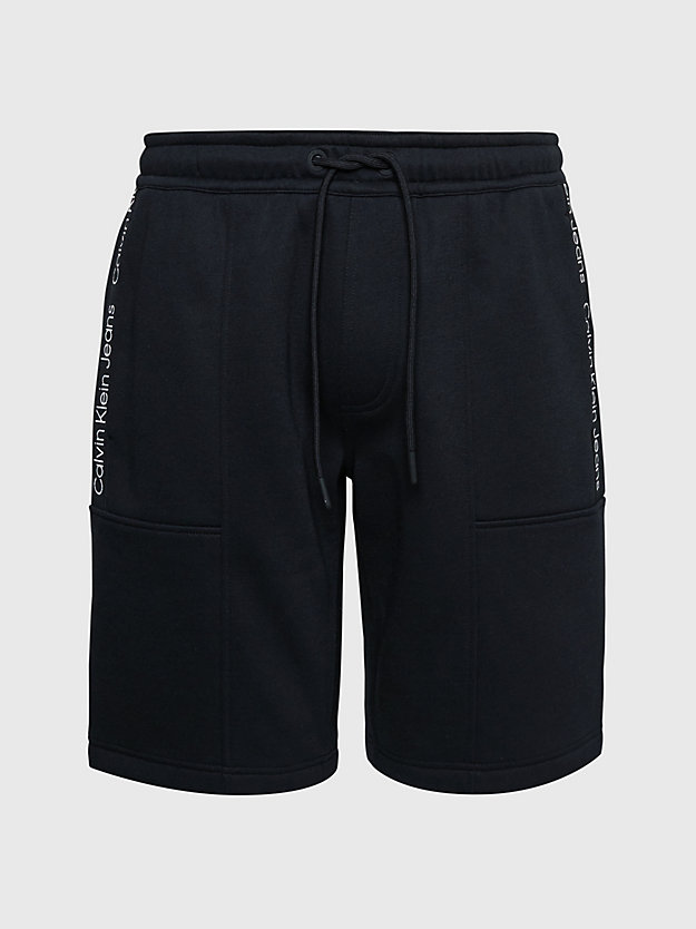 ck black logo tape jogger shorts for men calvin klein jeans