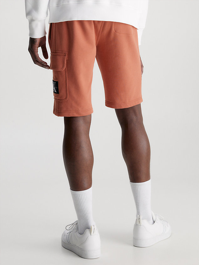 shorts de chándal cargo brown de hombre calvin klein jeans