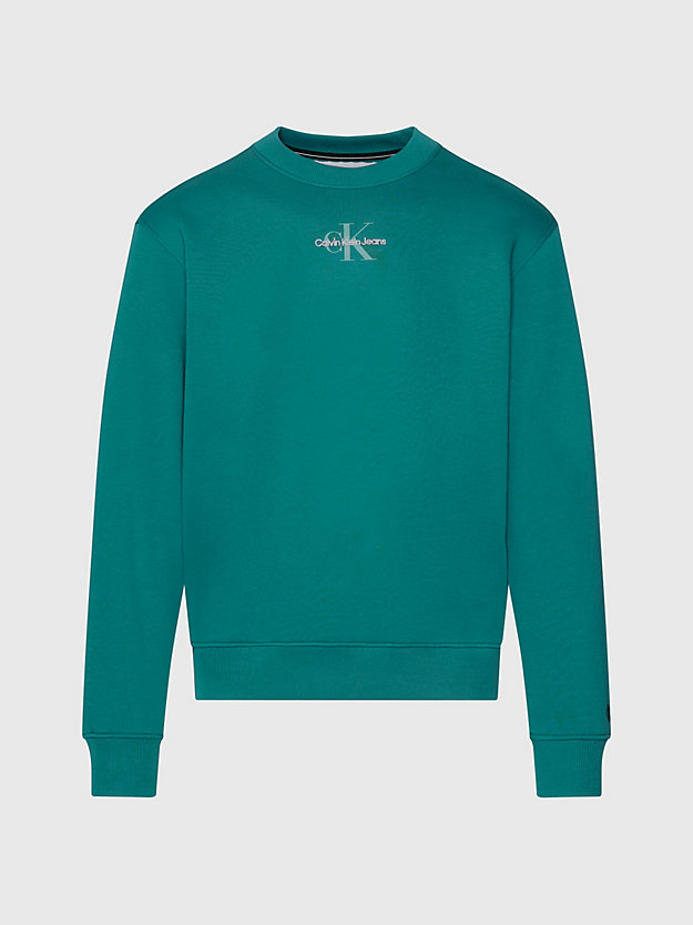 atlantic deep cotton blend fleece sweatshirt for men calvin klein jeans