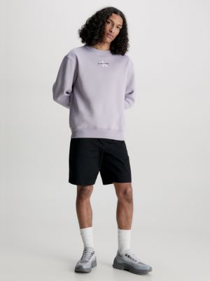 LAVENDER AURA Monogram Sweatshirt for men CALVIN KLEIN JEANS