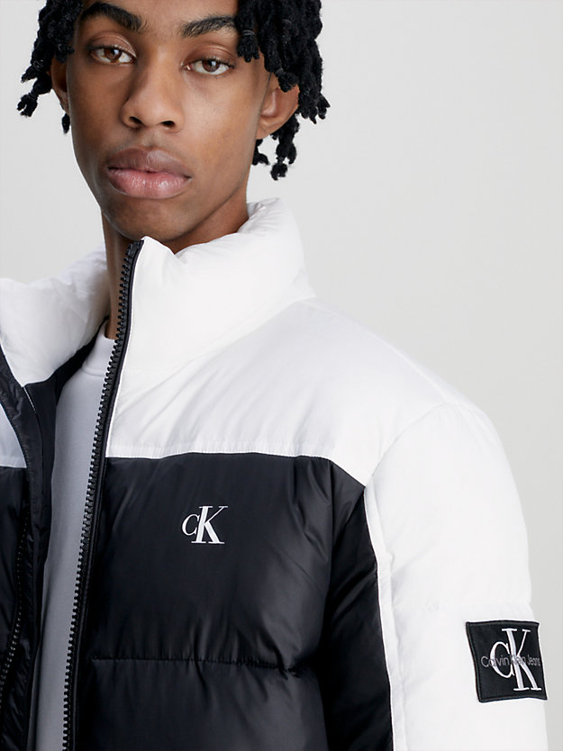 CK BLACK Colour Block Puffer Jacket for men CALVIN KLEIN JEANS