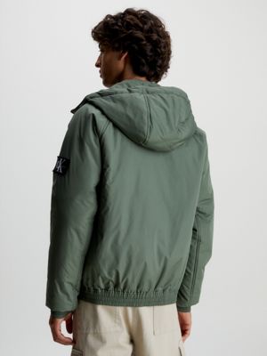 thyme gefütterte kapuzenjacke für herren - calvin klein jeans