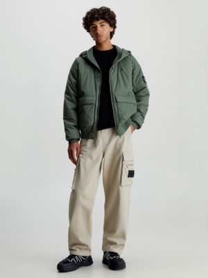 thyme gefütterte kapuzenjacke für herren - calvin klein jeans