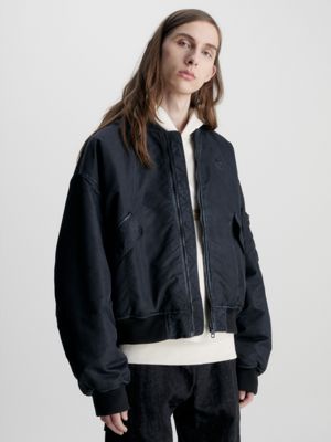 black calvin klein bomber jacket