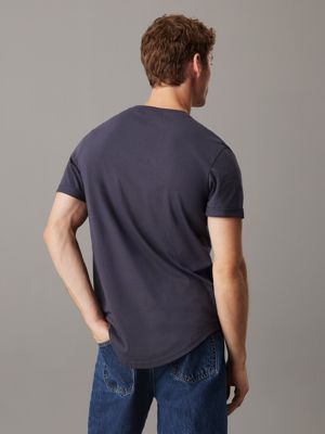 t-shirt in cotone con stemma india ink da uomini calvin klein jeans