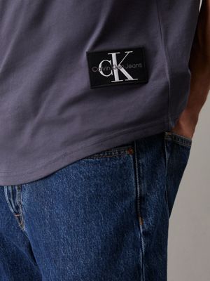 india ink cotton badge t-shirt for men calvin klein jeans