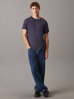 t-shirt in cotone con stemma india ink da uomini calvin klein jeans