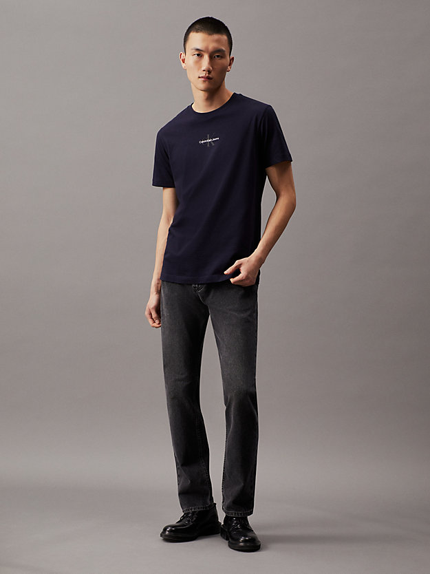 t-shirt en coton avec monogramme night sky pour hommes calvin klein jeans