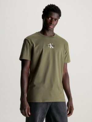 CAMISETA MASCULINA CALVIN KLEIN JEANS - VERDE KHAKI - T-Shirteria