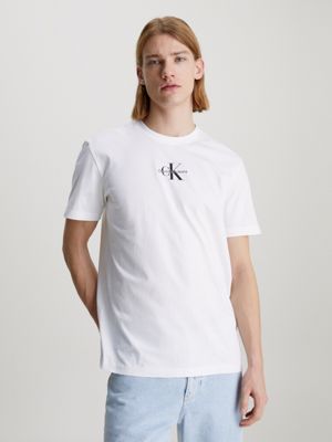 Calvin Klein Central Front Small Logo T-shirt in Black for Men
