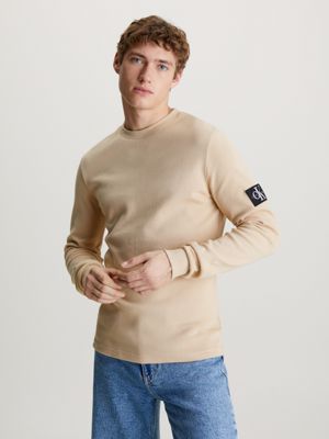 Calvin Klein Waffle Long Sleeve T-shirt in Purple for Men