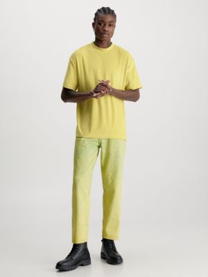 calvin klein yellow t shirt