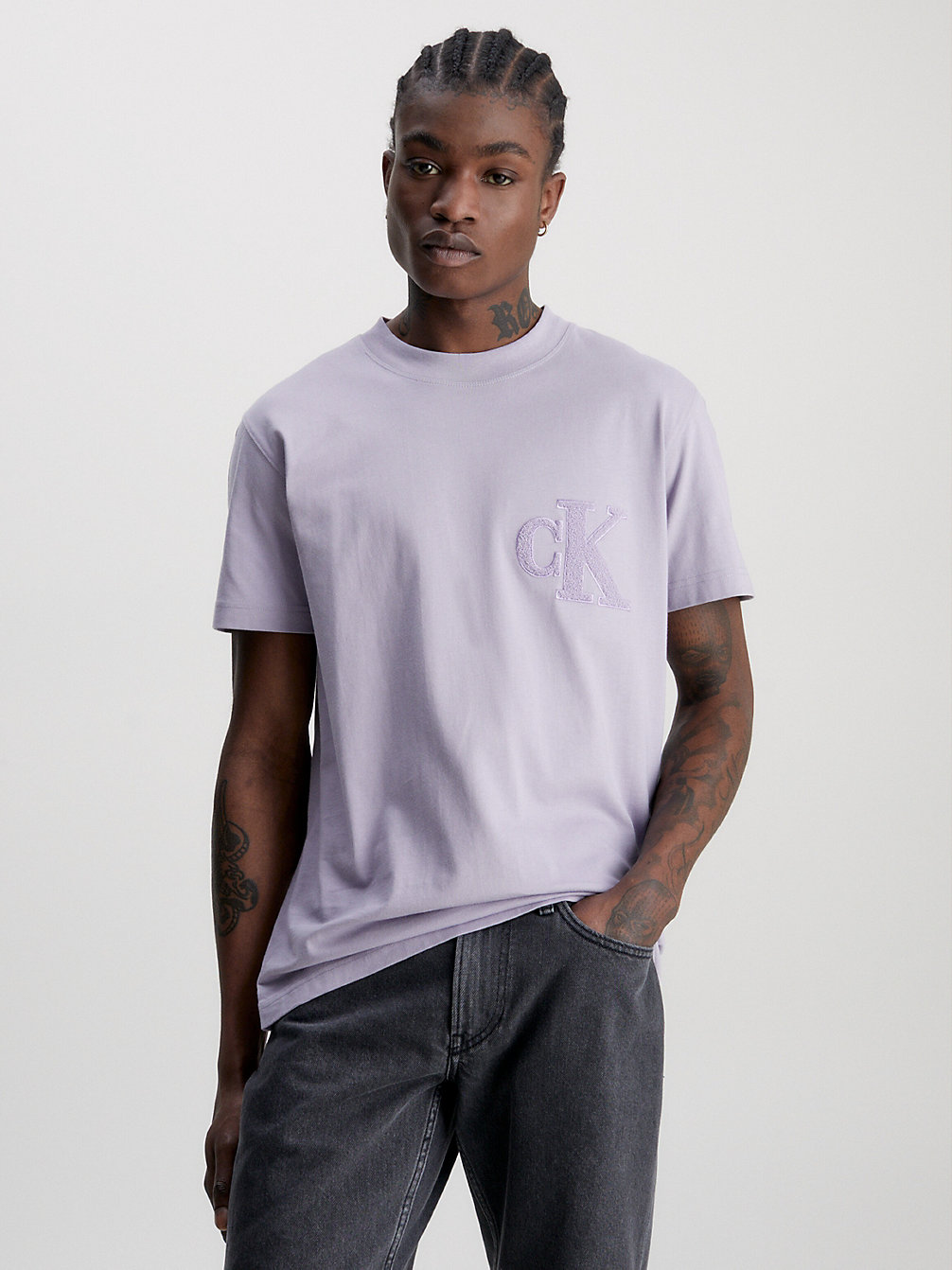 LAVENDER AURA Monogram T-Shirt undefined men Calvin Klein