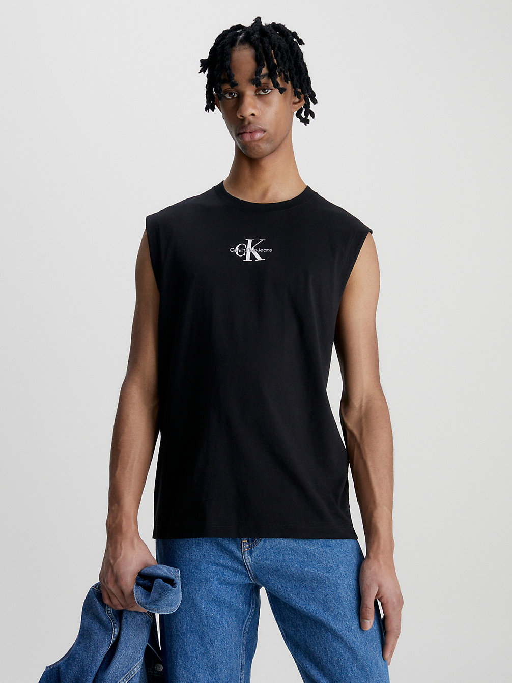 Camiseta De Tirantes De Algodón Orgánico > CK BLACK > undefined hombre > Calvin Klein