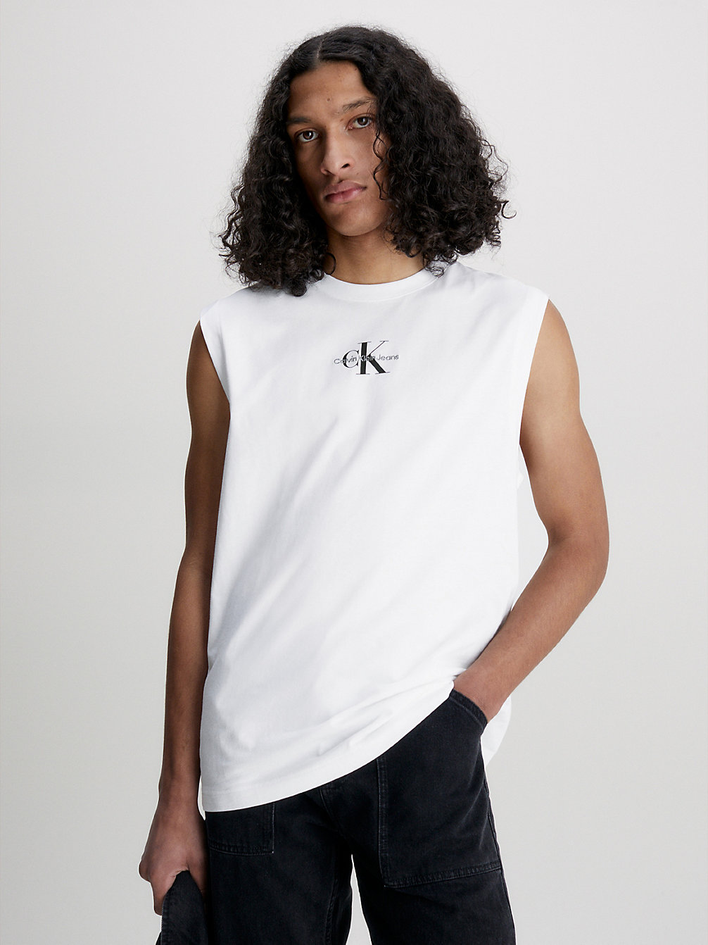 Camiseta De Tirantes De Algodón Orgánico > BRIGHT WHITE > undefined hombre > Calvin Klein