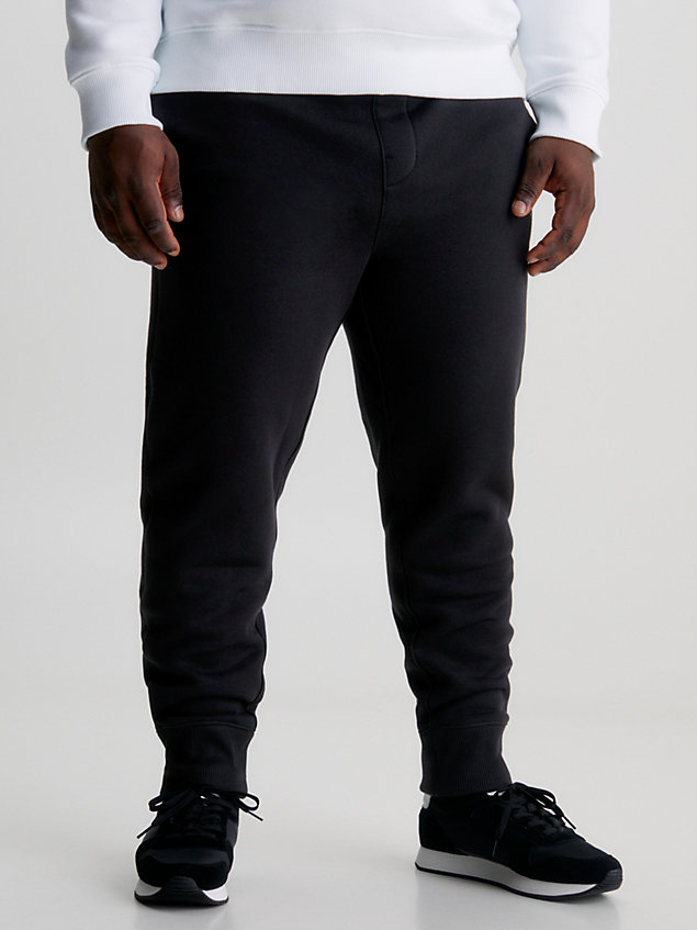 pantalón de chándal con monograma black de hombre calvin klein jeans