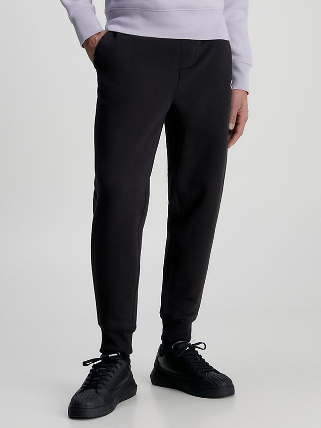 pantalón de chándal con monograma black de hombre calvin klein jeans
