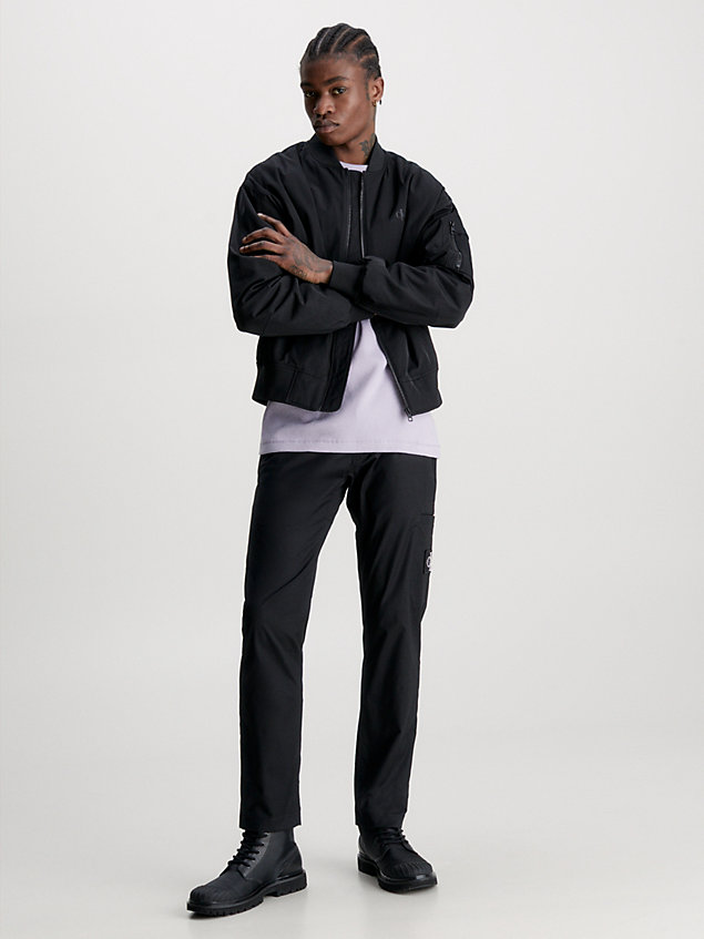 black tapered utility chinos for men calvin klein jeans