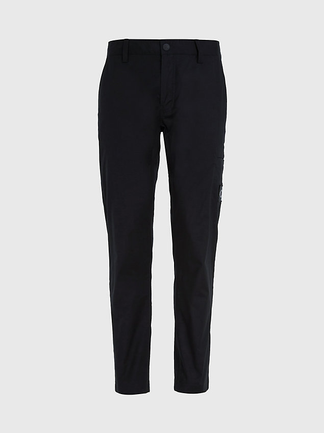 black tapered utility chinos for men calvin klein jeans