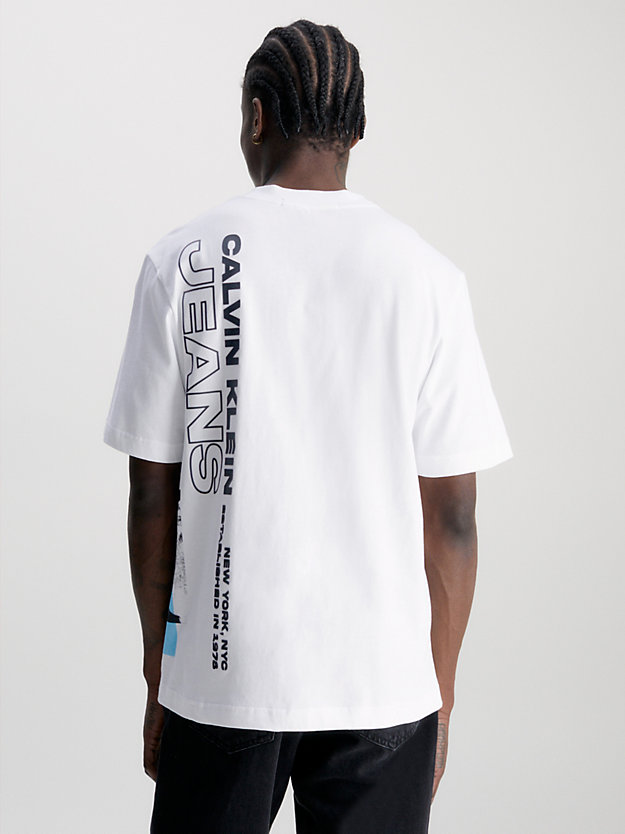 BRIGHT WHITE Relaxed Photo Print T-shirt for men CALVIN KLEIN JEANS