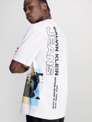 BRIGHT WHITE Relaxed Photo Print T-shirt for men CALVIN KLEIN JEANS