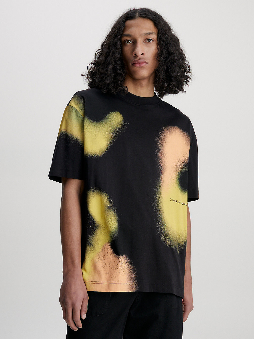 Camiseta Oversize Con Estampado De Spray > CK BLACK > undefined hombre > Calvin Klein