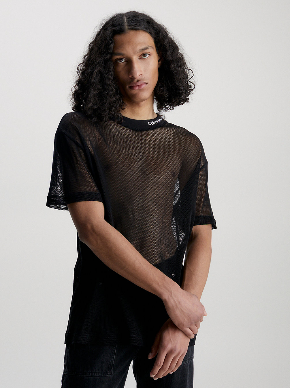 CK BLACK Lässiges Mesh-T-Shirt undefined Herren Calvin Klein