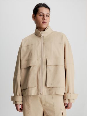 Veste oversize beige hot sale