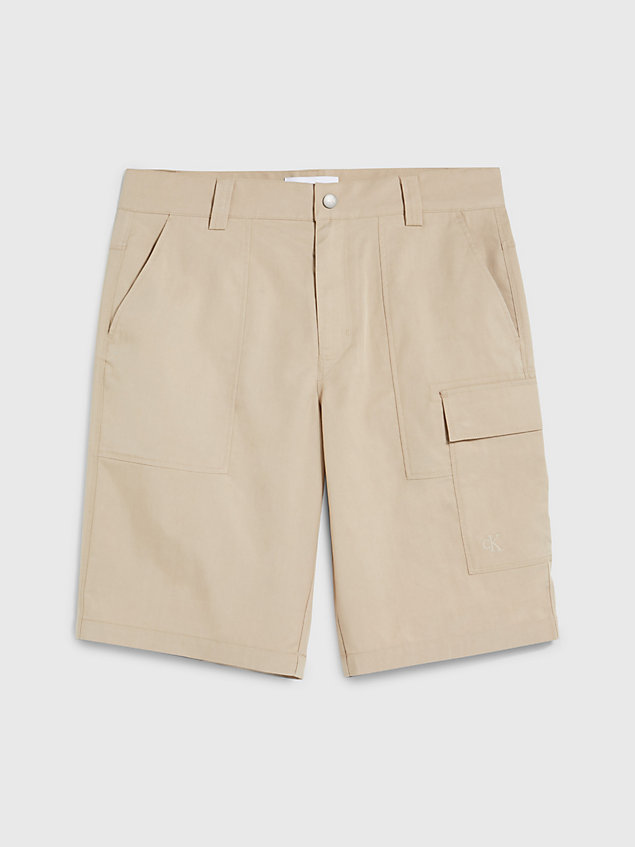 beige cargo shorts for men calvin klein jeans