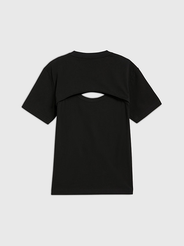 t-shirt slim con cut-out - pride black da uomo calvin klein jeans