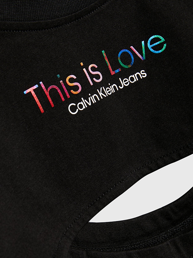 ck black slim cut out t-shirt - pride for men calvin klein jeans