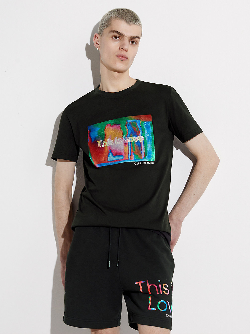 CK BLACK T-Shirt Slim - Pride undefined hommes Calvin Klein