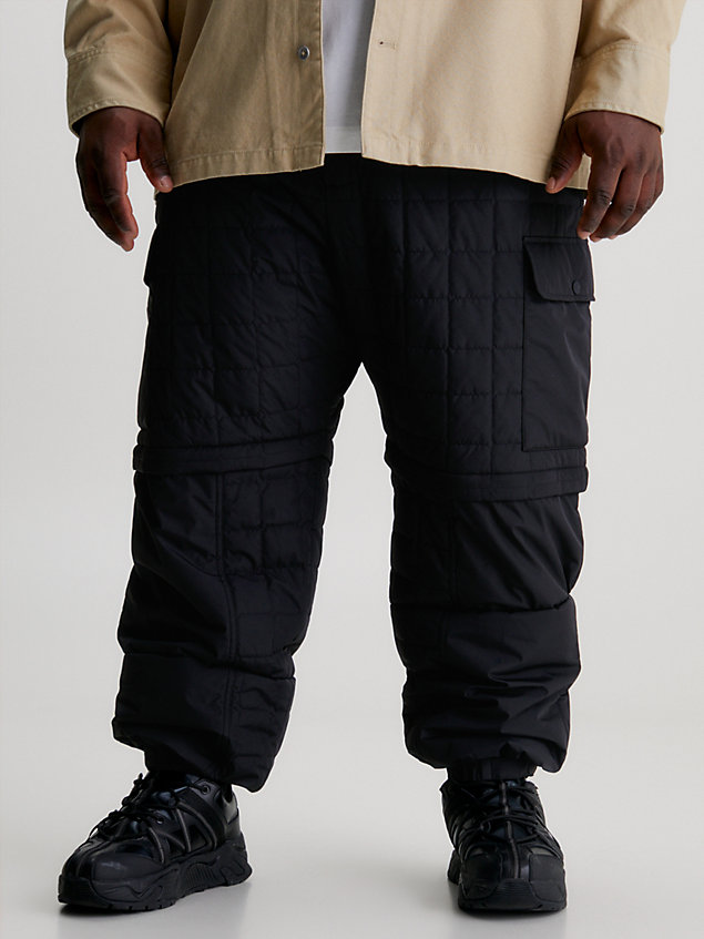 pantalon cargo matelassé 2 en 1 black pour hommes calvin klein jeans