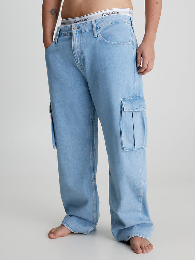 denim 90's straight utility jeans voor heren - calvin klein jeans