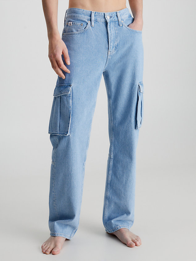 denim 90's straight utility jeans voor heren - calvin klein jeans