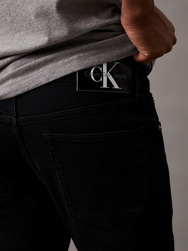 denim black jeansy slim tapered dla mężczyźni - calvin klein jeans