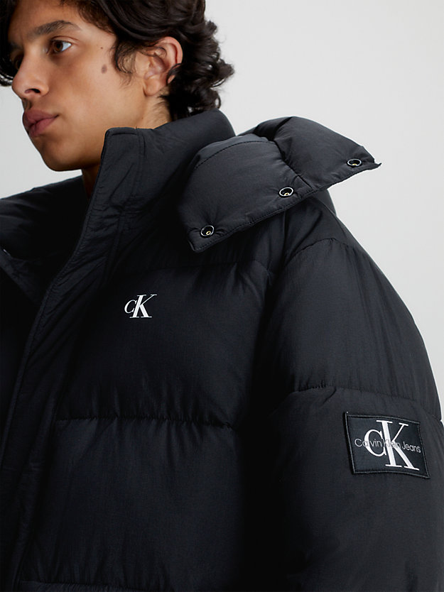 CK BLACK Relaxed Recycled Nylon Puffer Jacket for men CALVIN KLEIN JEANS