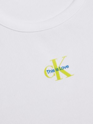 BRIGHT WHITE Slim Tank Top - Pride for men CALVIN KLEIN JEANS