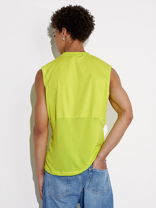 green relaxed tank top - pride for men calvin klein jeans
