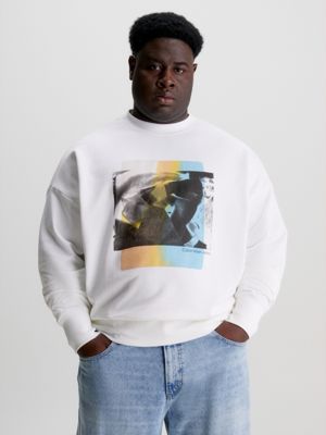 White printed online sweatshirt