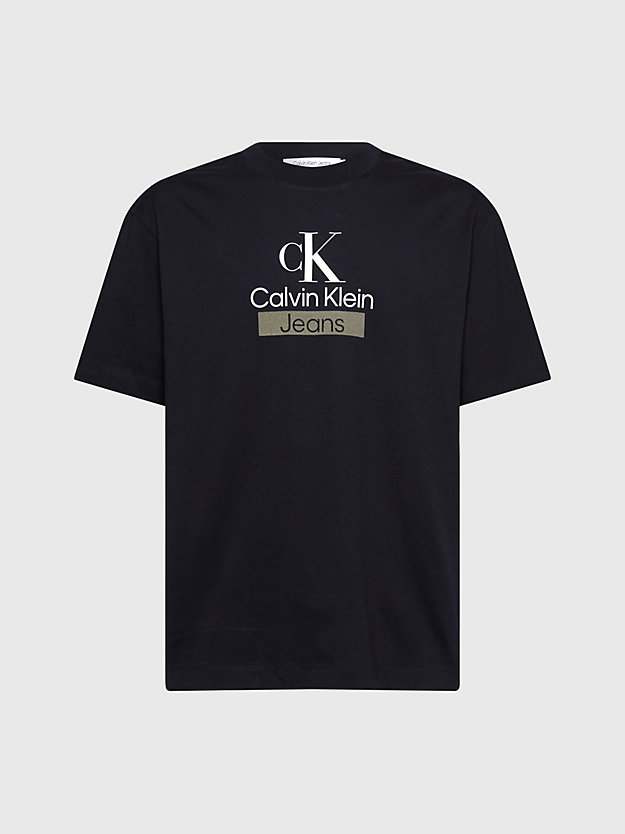 CK BLACK T-shirt con logo taglio relaxed da men CALVIN KLEIN JEANS